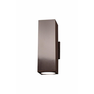 Bayside-30W 2 LED Outdoor Medium Square Wall Mount-4.5 Inches Wide by 12 Inches Tall