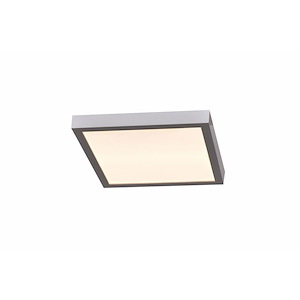 Ulko-19W 1 LED Outdoor Square Large Flush Mount in Contemporary Style-9 Inches Wide by 1 Inches Tall