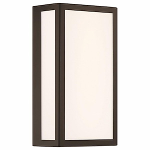 Geo - 15W 1 LED Dual Voltage Outdoor Wall Mount In Contemporary Style-12 Inches Tall and 6.5 Inches Wide