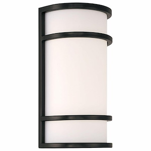 Cove - 15W 1 LED Dual Voltage Outdoor Wall Mount In Contemporary Style-12 Inches Tall and 6 Inches Wide - 1299565