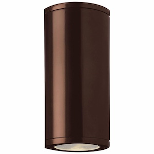 Trident-Two Light Outdoor Wall Wallwasher-6.2 Inches Wide by 14 Inches Tall