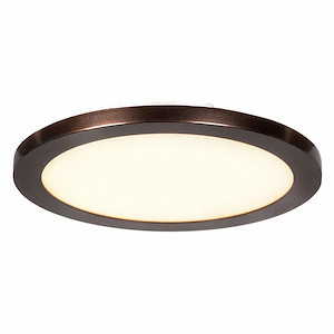 Disc-15W 1 LED Large Round Flush Mount-9.5 Inches Wide by 0.5 Inches Tall