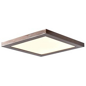 Boxer-15W 1 LED Large Square Flush Mount-9.5 Inches Wide by 0.5 Inches Tall