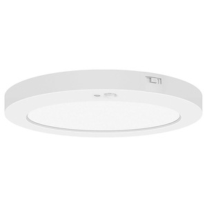 Modplus-12W 1 Led Flush Mount With Motion Sensor In Transitional Style-6.5 Inches Wide