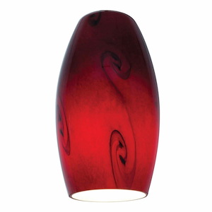 Merlot-Glass Pendant Shade-3.5 Inches Wide By 8 Inches Tall - 307390