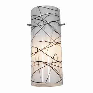 Cylinder - Pendant Glass Shade In Contemporary Style-10 Inches Tall and 4 Inches Wide