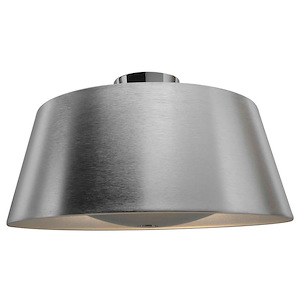 SoHo-Three Light Reflective Illumination Flush Mount-18.75 Inches Wide by 10.5 Inches Tall