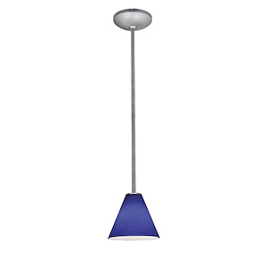 Martini-12W 1 LED Rod Pendant-7 Inches Wide by 6 Inches Tall