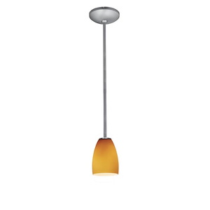 Sherry-12W 1 LED Rod Pendant-4.5 Inches Wide by 6 Inches Tall