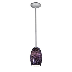 Chianti-One Light Glass Pendant with Rod-4.75 Inches Wide by 7.25 Inches Tall - 758526
