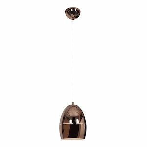 Essence-One Light Slotted Dome Pendant-6.5 Inches Wide By 9 Inches Tall