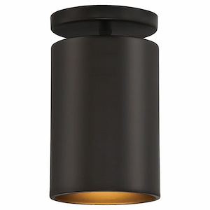 Pint - 10W 1 LED Outdoor Flush Mount In Transitional Style-7.75 Inches Tall and 4.5 Inches Wide