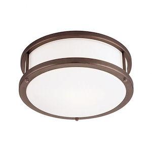 Conga-17W 1 LED Flush Mount-12 Inches Wide by 4.5 Inches Tall