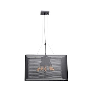Epic-Five Light Large Square Pendant in Modern Style-20 Inches Wide by 15 Inches Tall - 758586