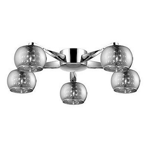 Glam-Five Light Flush Mount-22.8 Inches Wide By 5.5 Inches Tall - 469946