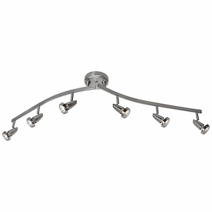 Mirage-30W 6 LED Spotlight Semi-Flush Mount with Articulating Arm-49 Inches Wide by 5 Inches Tall - 758620