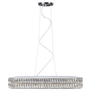Magari-30W 1 Led Medium Oblong Crystal Pendant-8.875 Inches Wide By 8.5 Inches Tall - 758647