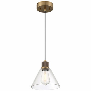 Port Nine - 9W 1 LED Pendant In Transitional Style-8.5 Inches Tall and 8 Inches Wide - 1265420
