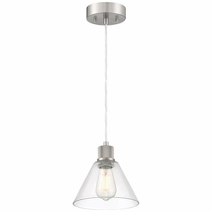 Port Nine - 9W 1 LED Pendant In Transitional Style-8.5 Inches Tall and 8 Inches Wide
