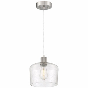 Port Nine - 9W 1 LED Pendant In Transitional Style-9.25 Inches Tall and 9 Inches Wide - 1265427