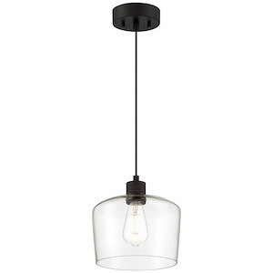 Port Nine - 9W 1 LED Pendant In Transitional Style-9.25 Inches Tall and 9 Inches Wide - 1265428
