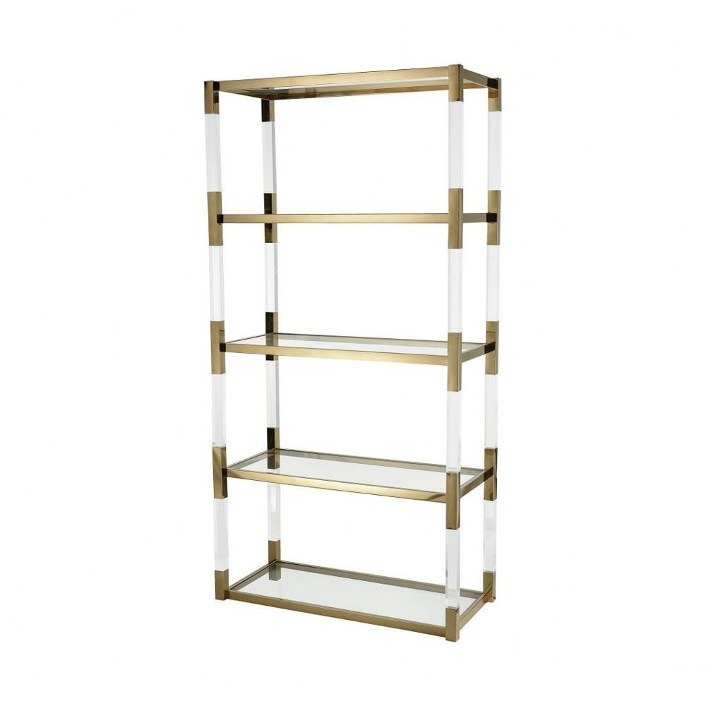 Acrylic and deals gold floating shelves