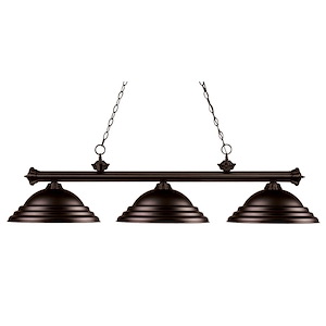 Rockingham Cloisters-3 Light Island/Billiard in Billiard Style-16 Inches Wide by 15 Inches High - 1258305