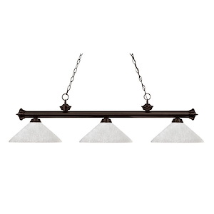 Rockingham Cloisters-3 Light Island/Billiard in Billiard Style-14 Inches Wide by 15 Inches High - 1256966