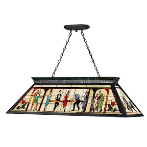 Marsh Delves Lane-4 Light Island/Billiard in Seaside Style-18.5 Inches Wide by 13 Inches High - 1261618