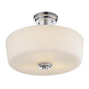 Florence Approach - 3 Light Semi-Flush Mount in Fusion Style - 14.38 Inches Wide by 10.75 Inches High - 1262046