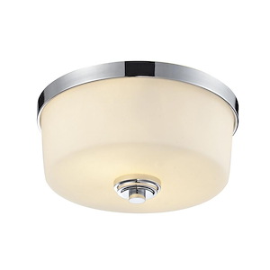 Florence Approach - 2 Light Flush Mount in Fusion Style - 12.13 Inches Wide by 5.75 Inches High - 1257075