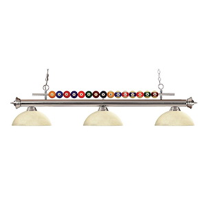 Wilton Circle-3 Light Island/Billiard in Billiard Style-16 Inches Wide by 15 Inches High - 1261378