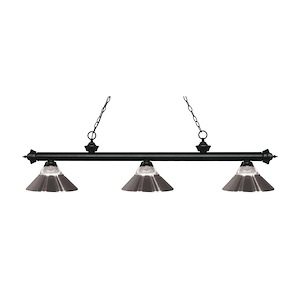 Rockingham Cloisters-3 Light Island/Billiard in Billiard Style-14.25 Inches Wide by 14.75 Inches High - 1260582