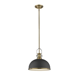 Hoover Drive - 1 Light Pendant in Restoration Style - 13.25 Inches Wide by 13 Inches High - 1258647