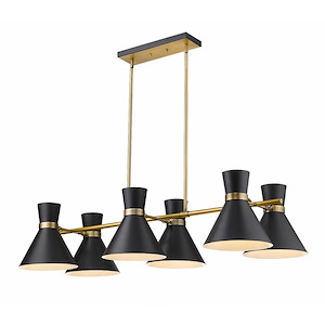 Stroykins Close - 6 Light Chandelier In Modern Style-11 Inches Tall and 21.5 Inches Wide - 1259370