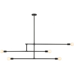 Hampshire Ridge - 5 Light Chandelier In Sleek Style-15 Inches Tall and 4.75 Inches Wide - 1258110