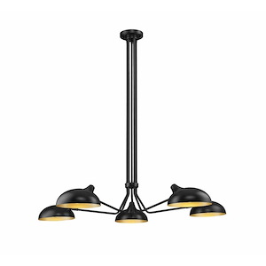 Darley Ground - 5 Light Pendant In Mid-Century Modern Style-8.25 Inches Tall and 52 Inches Wide - 1287454
