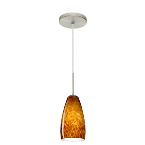 Chrissy-One Light Cord Pendant with Flat Canopy-4.25 Inches Wide by 8 Inches High