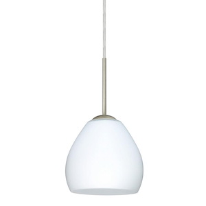 Bolla-One Light Cord Pendant with Flat Canopy-5.88 Inches Wide by 5.25 Inches High