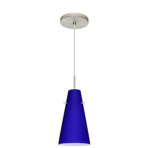 Cierro-One Light Cord Pendant with Flat Canopy-5.38 Inches Wide by 9.38 Inches High