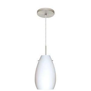 Pera 9-One Light Cord Pendant with Flat Canopy-6 Inches Wide by 9.5 Inches High