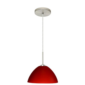 Tessa-One Light Cord Pendant with Flat Canopy-10.5 Inches Wide by 5.5 Inches High