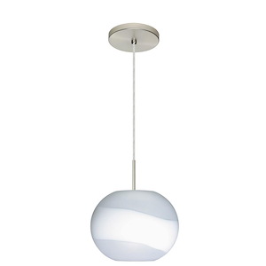 Luna-One Light Cord Pendant with Flat Canopy-10.63 Inches Wide by 8.25 Inches High