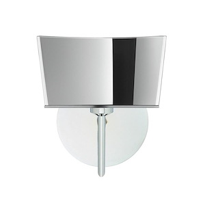 Groove-One Light Mini Wall Sconce-7.5 Inches Wide by 7.5 Inches High
