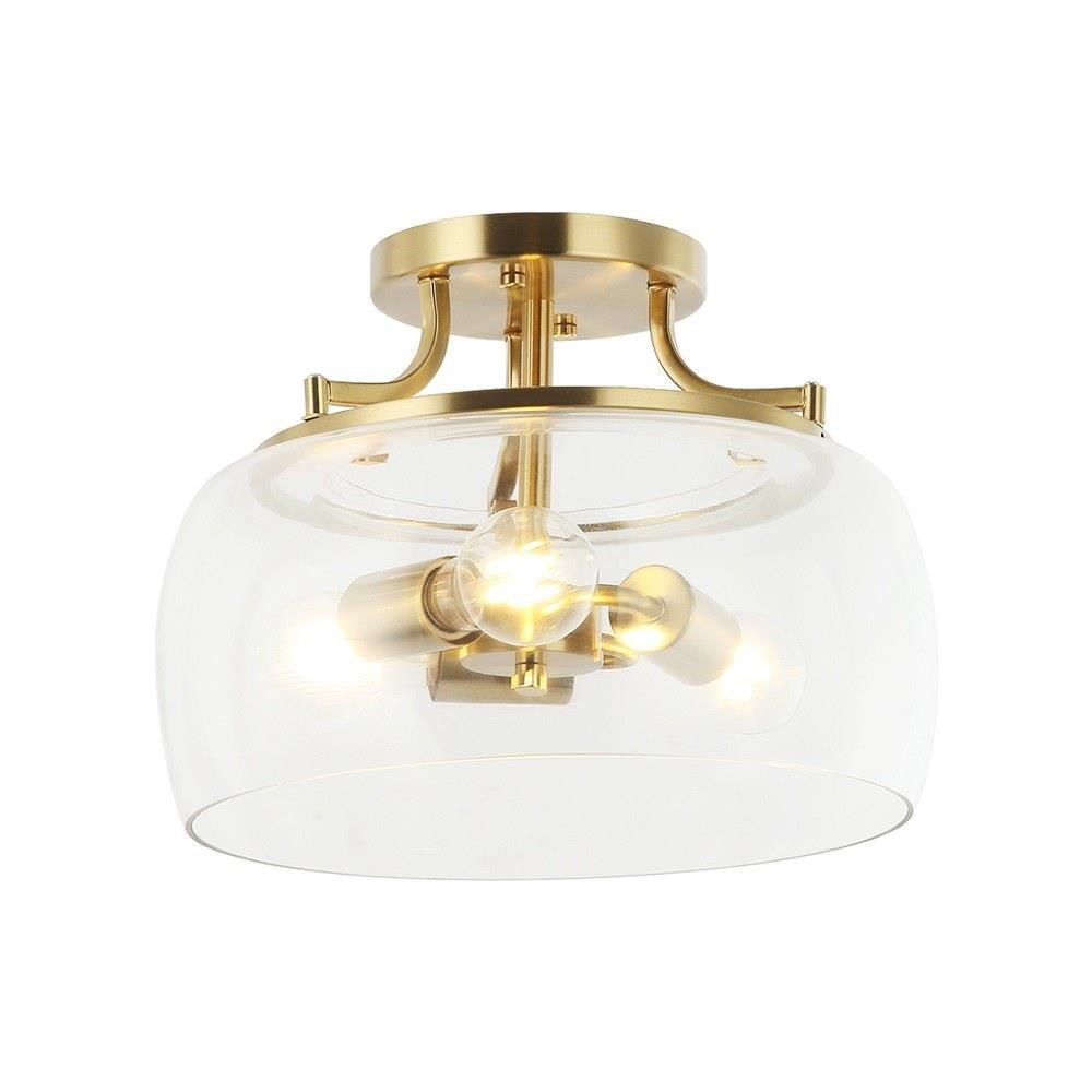 Lusteria - 3 Light Semi-Flush Mount-9.8 Inch Tall and 13.3 Inch Wide