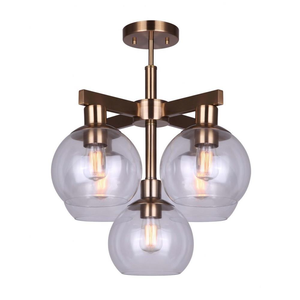 Landry - 5 Light Semi-Flush Mount In Glam Style-20.5 Inches Tall and 19.5 Inches Wide