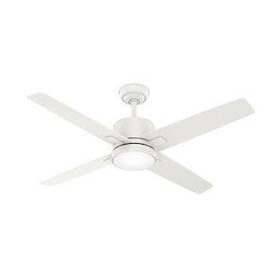 Axial - 4 Blade Ceiling Fan with Light Kit In Rustic style-14 Inches Tall and 52 Inches Wide - 1262963