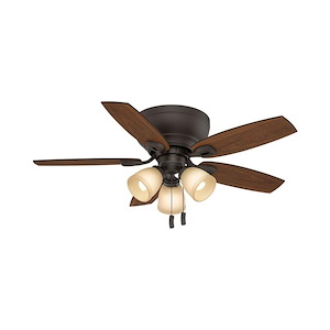 Durant - 5 Blade 44 Inch Ceiling Fan With Pull Chain Control In Traditional Style And Includes 5 Motor Speed Settings