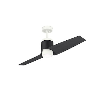 Casablanca 54 Inch WiFi Porcelain White Aya Ceiling Fan with LED Light Kit and Wall Control