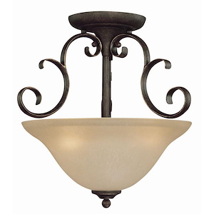 Barret Place - Three Light Semi-Flush Mount - 15 inches wide by 14.7 inches high - 602237